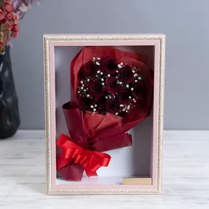 フレーム額【花束タイプ】【バラ等】【12本目安】【立体保存加工】 - 立体加工 - プロポーズ | アフターブーケ加工事例
