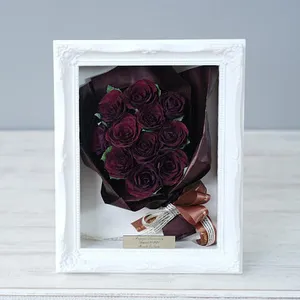 フレーム額【花束タイプ】【バラ等】【12本目安】【立体保存加工】 - 立体加工 - プロポーズ | アフターブーケ加工事例