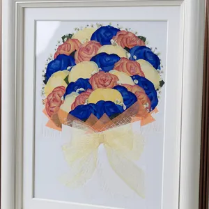 【36額サイズ】バラ13〜25本などの押し花 - 押し花 - プロポーズ | アフターブーケ加工事例