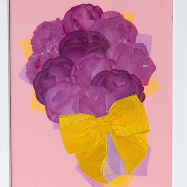 26額サイズ】ピンクバラ12本の押し花｜広島花屋オンラインショップ花将
