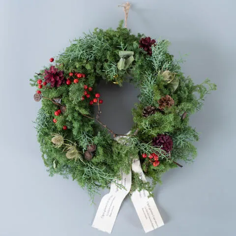 花屋の手作り クリスマスリース2