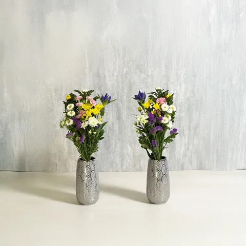 【墓用】菊メインの明るい色 墓花1対（左右に1つずつ）