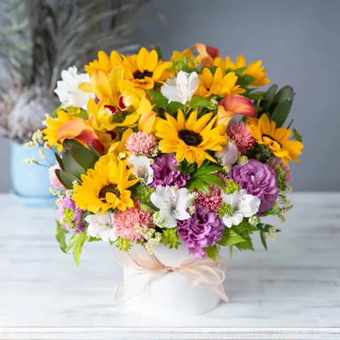 ひまわり畑のアレンジメント