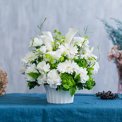 白グリーン系 アレンジメント