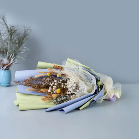 【韓国風ラッピング】 そよ風ドライフラワー ブーケ