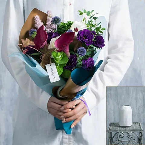 紫ブルー系でデザイナーにおまかせセット