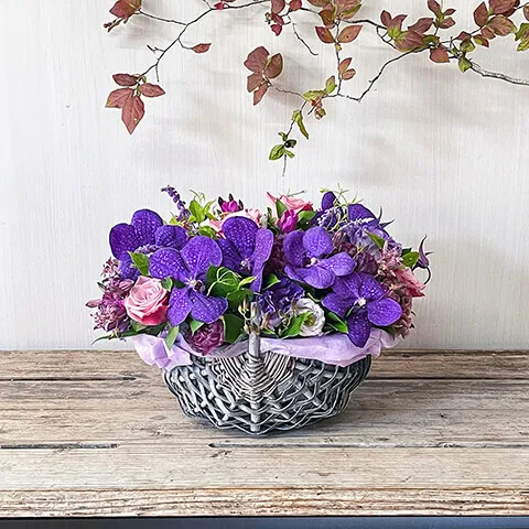 紫系おまかせアレンジメント