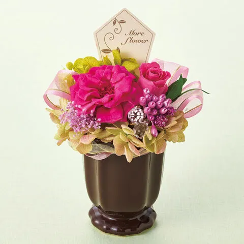 ローズピンク系プリザーブドフラワー