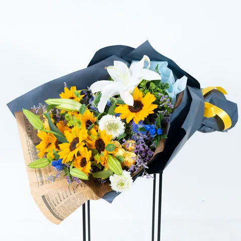 豪華ひまわり花束