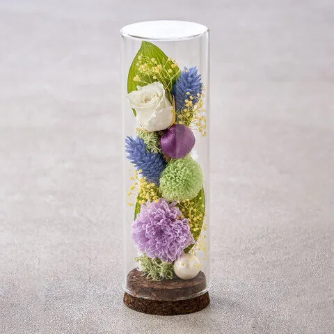 御供 仏壇 パープル系プリザーブドフラワー