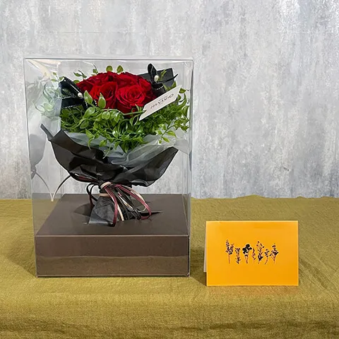 赤バラ12本のプリザーブドフラワー