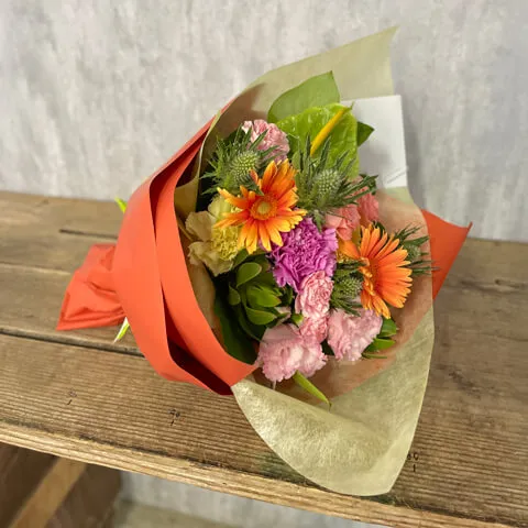 パステルカラーのおまかせ花束画像