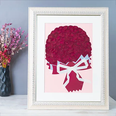 【60額】【1品種】【 押し花】【赤バラ61〜108本】 【ヒマワリ小輪108本】⑨