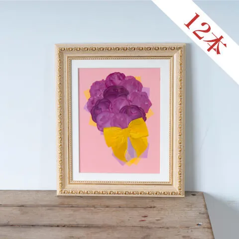 ピンクバラ12本 押し花【決済専用商品】
