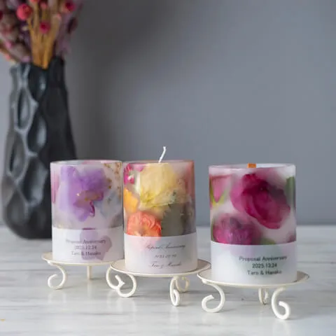 花束ブーケ等をキャンドル保存加工【お得3本セット】