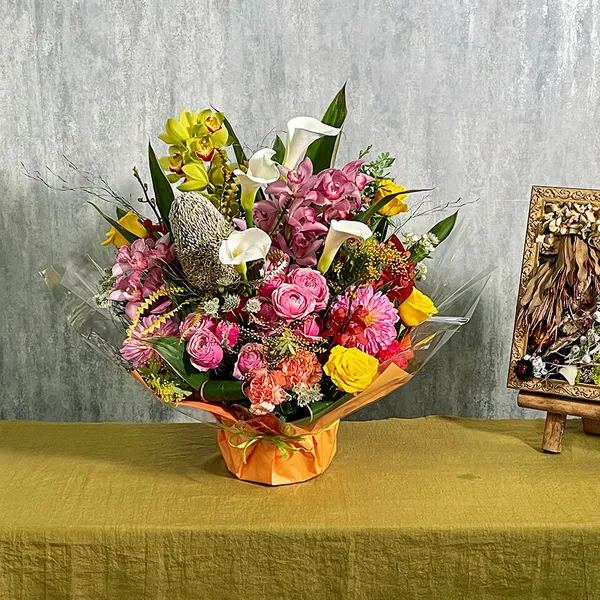 季節の花でアレンジ