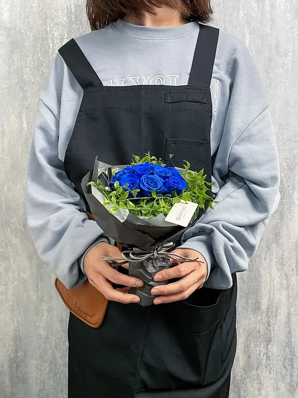 青バラ12本のプリザーブドフラワー｜広島花屋オンラインショップ花将