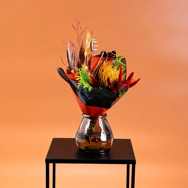 ハロウィン花束花瓶とセット