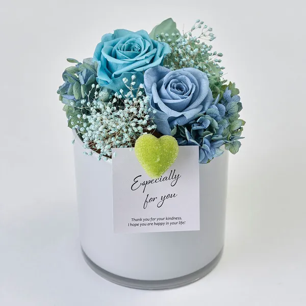 ブルー系プリザーブドフラワー｜広島花屋オンラインショップ花将