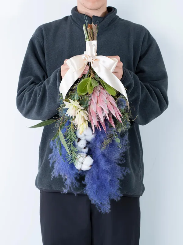 寒色系 ドライスワッグ｜広島花屋オンラインショップ花将