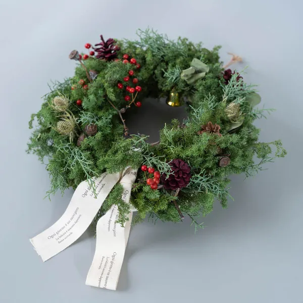 花屋の手作り クリスマスリース2｜広島花屋オンラインショップ花将