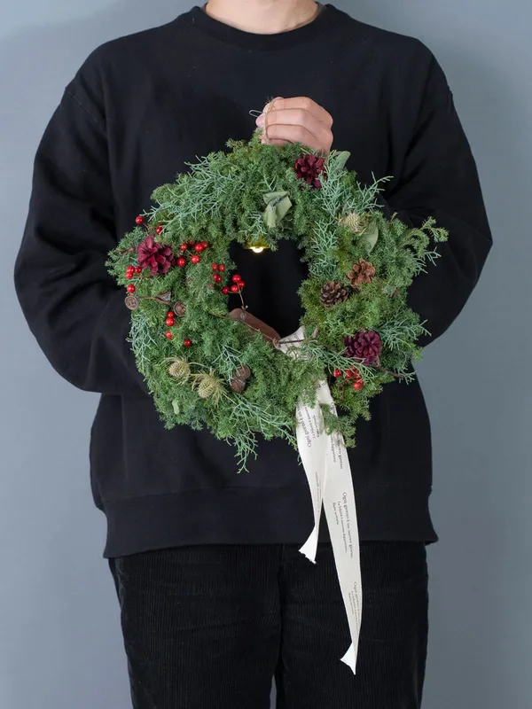 花屋の手作り クリスマスリース2｜広島花屋オンラインショップ花将