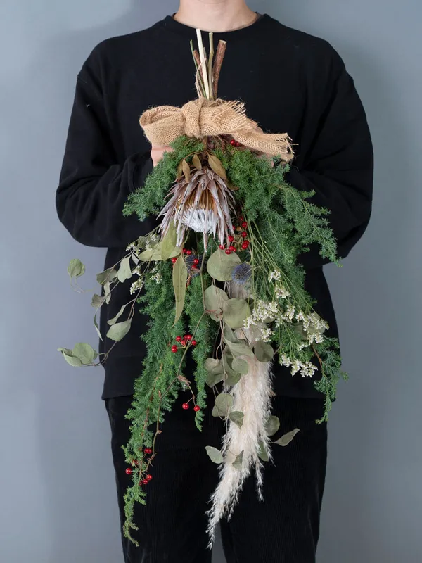 花屋の手作り クリスマス スワッグ｜広島花屋オンラインショップ花将