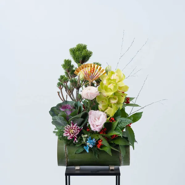 【お正月】竹器の豪華お任せアレンジメント