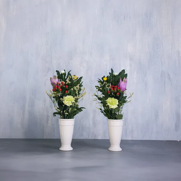 【墓用】明るめお墓の花1対（左右に1つずつ）