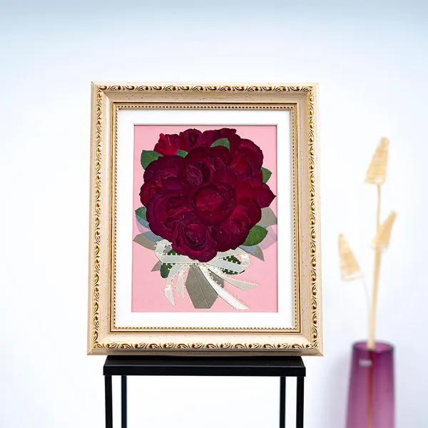 赤バラ108本花束 押し花12本 セット｜広島花屋オンラインショップ花将