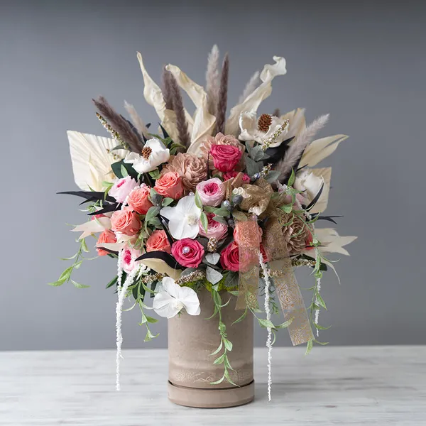 ロゼアンティーク・プリザーブドフラワーアレンジメント｜広島花屋