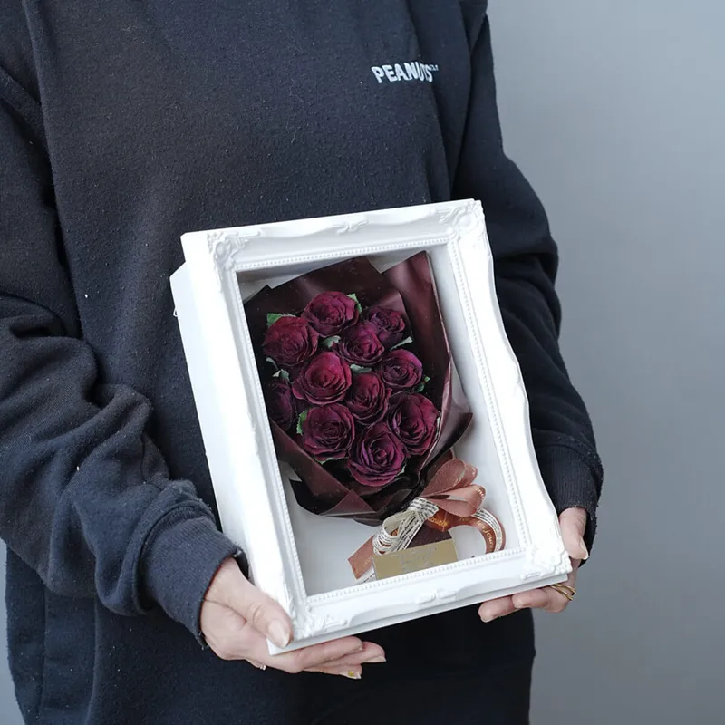 フレーム額【花束タイプ】【バラ等】【12本目安】【立体保存加工】 - 立体加工 - プロポーズ | アフターブーケ加工事例 - 写真2