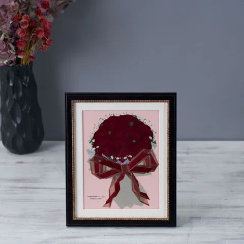 【26額】【1品種】※バラなど【1〜12本】【 押し花】① - 押し花 - プロポーズ | アフターブーケ加工事例 - 写真1