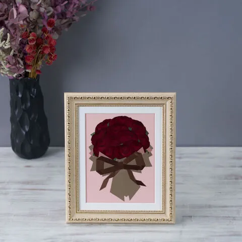 【26額】【1品種】※バラなど【1〜12本】【 押し花】① - 押し花 - プロポーズ | アフターブーケ加工事例 - 写真1