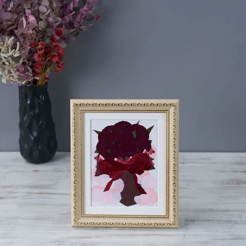 【26額サイズ】【1品種】※バラなど【1〜12本】【 押し花】① - 押し花 - プロポーズ | アフターブーケ加工事例 - 写真1