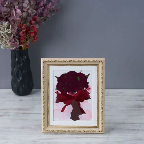 【26額】【1品種】※バラなど【1〜12本】【 押し花】① - 押し花 - プロポーズ | アフターブーケ加工事例 - 写真1