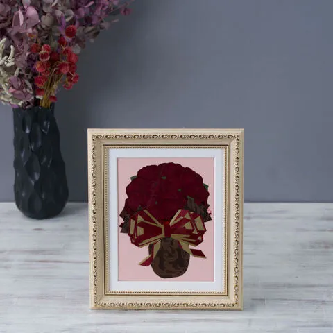 【26額】【1品種】※バラなど【1〜12本】【 押し花】① - 押し花 - プロポーズ | アフターブーケ加工事例 - 写真1