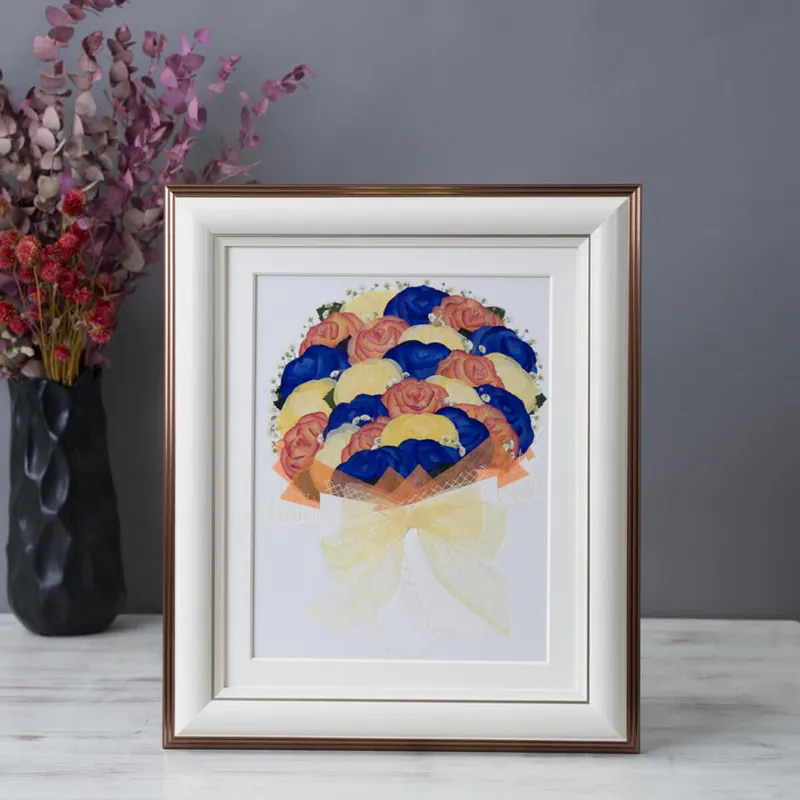 【36額サイズ】【1品種】※バラなど【13〜25本】【 押し花】③ - 押し花 - プロポーズ | アフターブーケ加工事例 - 写真1