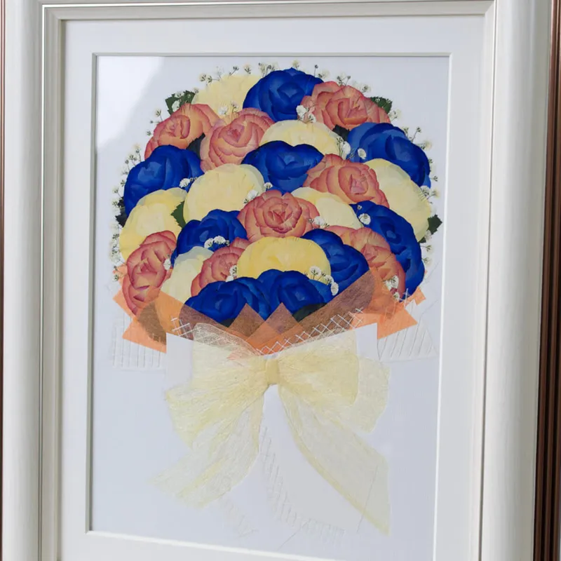 【36額サイズ】【1品種】※バラなど【13〜25本】【 押し花】③ - 押し花 - プロポーズ | アフターブーケ加工事例 - 写真2