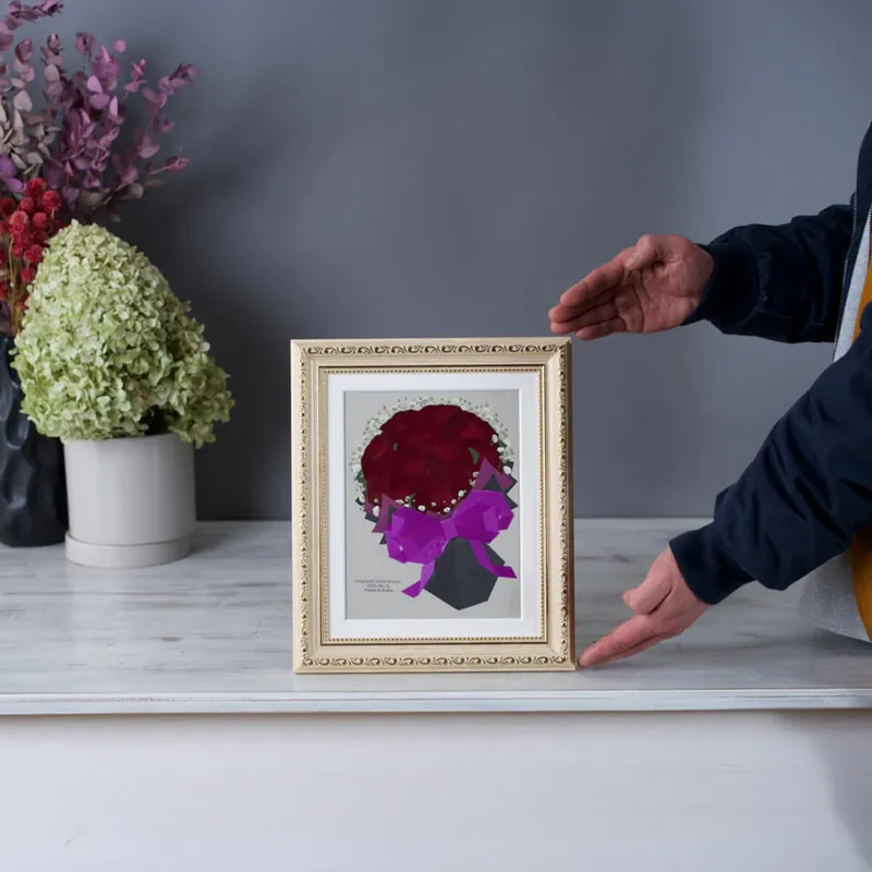 【26額】【1品種】※バラなど【1〜12本】【 押し花】① - 押し花 - プロポーズ | アフターブーケ加工事例 - 写真2