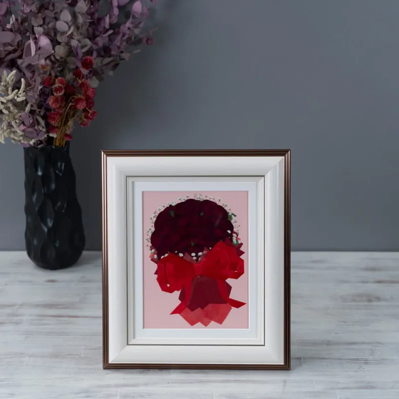 【26額】【1品種】※バラなど【1〜12本】【 押し花】① - 押し花 - プロポーズ | アフターブーケ加工事例 - 写真1