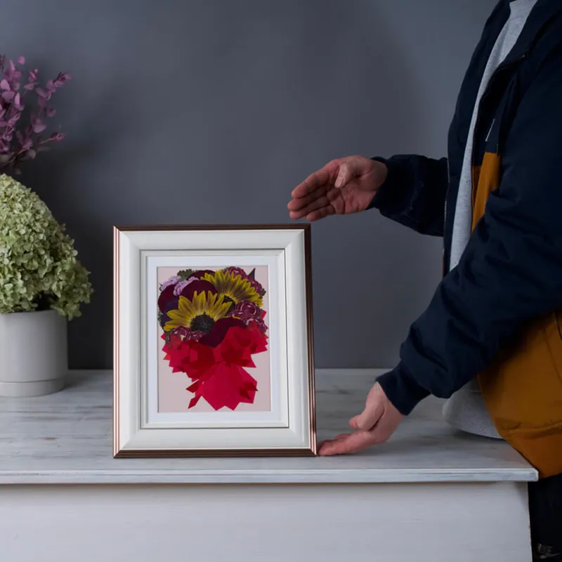 【26額】【複数品種】【押し花】【ウェディングブーケ3〜4割お入れ可能】② - 押し花 - プロポーズ | アフターブーケ加工事例 - 写真2