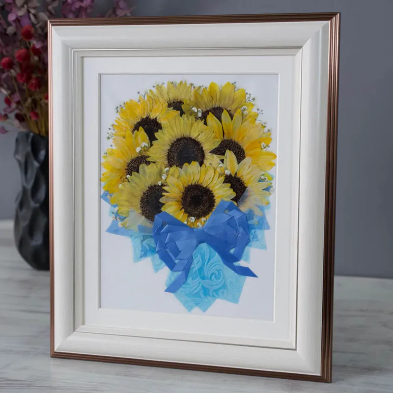 【36額サイズ】バラ13〜25本などの押し花 - 押し花 - プロポーズ | アフターブーケ加工事例 - 写真2