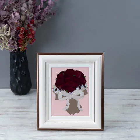 【26額】【1品種】※バラなど【1〜12本】【 押し花】① - 押し花 - プロポーズ | アフターブーケ加工事例 - 写真1