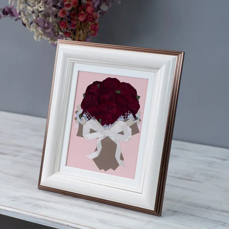 【26額】【1品種】※バラなど【1〜12本】【 押し花】① - 押し花 - プロポーズ | アフターブーケ加工事例 - 写真2