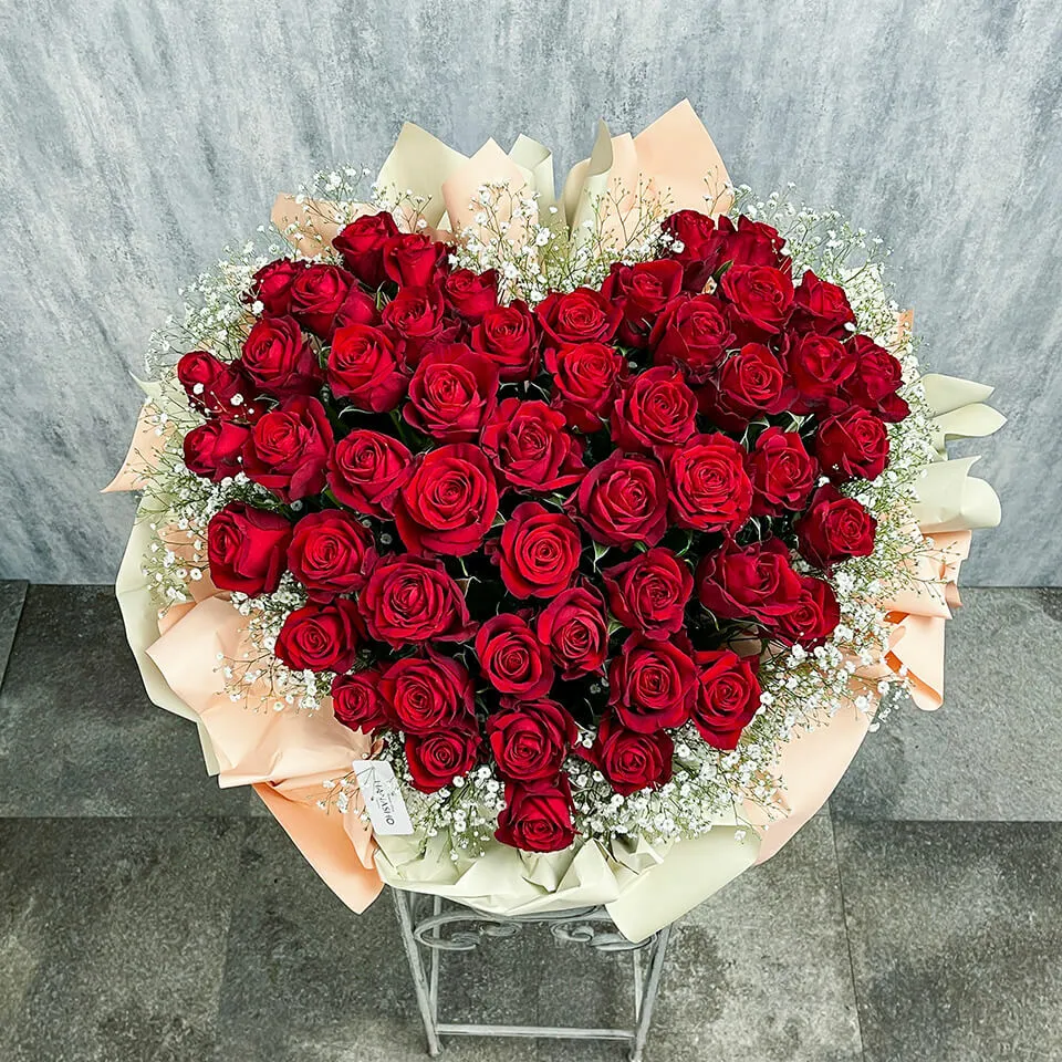 ステンレス製バラ　赤色×ハート柄　1輪 ステンレス製バラ 赤色×ハート柄 1輪 ステンレス製バラ 水色×ハート柄