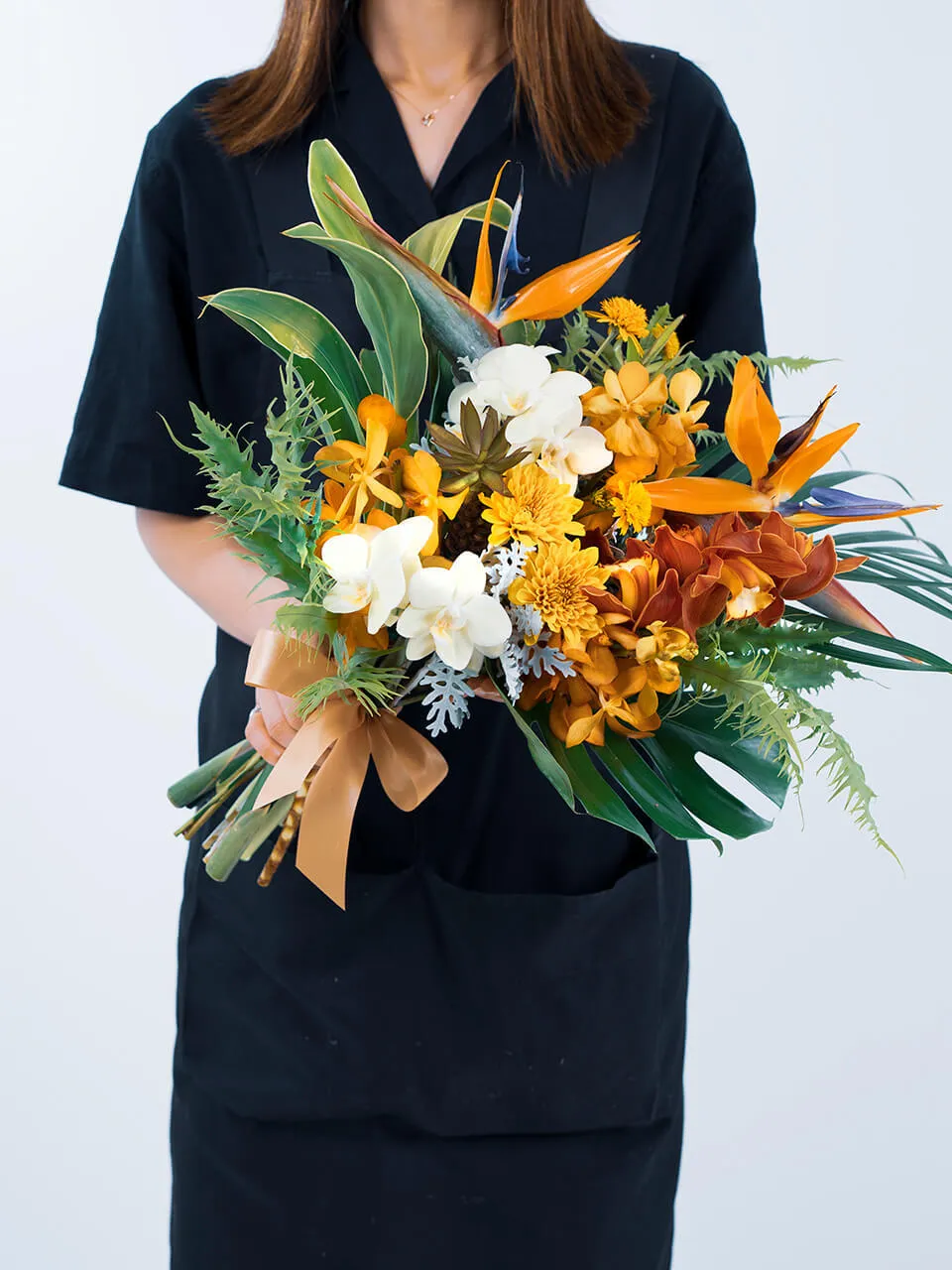 オレンジ系ウエディングブーケ｜広島花屋オンラインショップ花将