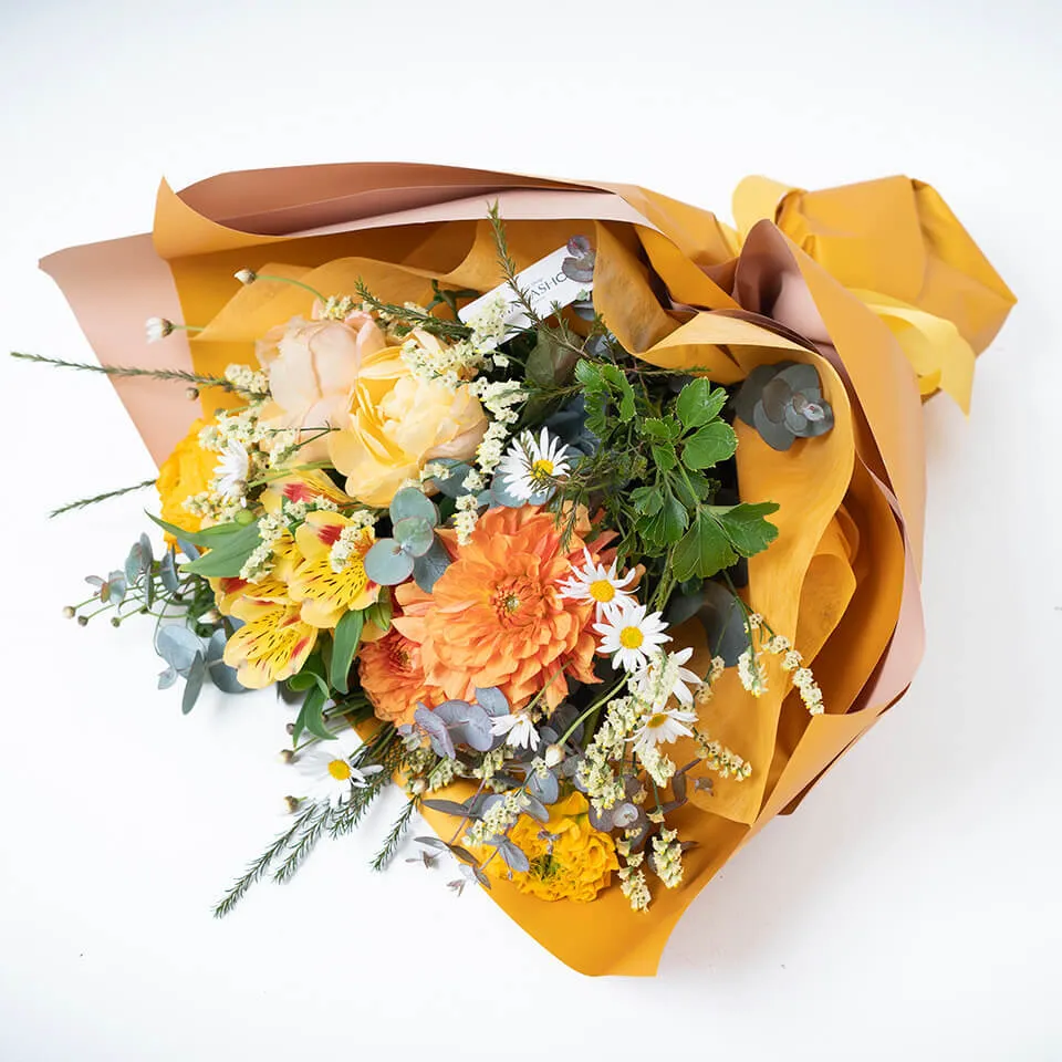 季節のお任せ ビタミンカラー花束｜広島花屋オンラインショップ花将