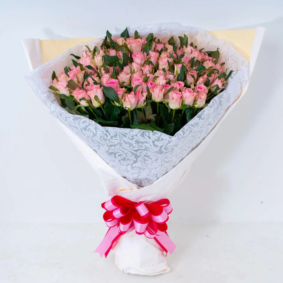 ピンク バラ108本の花束｜広島花屋オンラインショップ花将