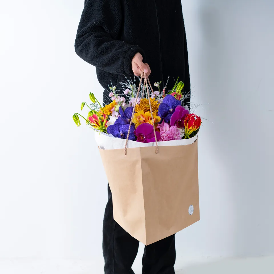 三角紙袋 大｜広島花屋オンラインショップ花将